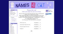 Desktop Screenshot of names-4-cat.com